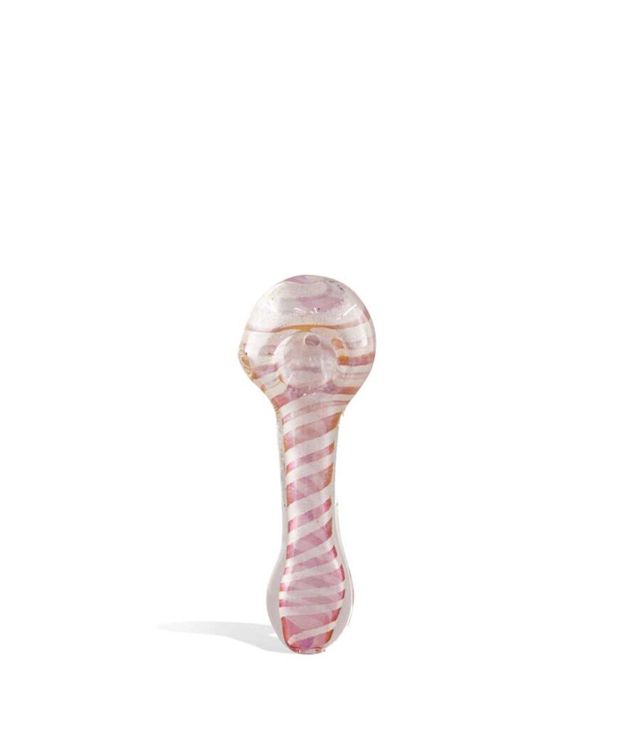 3 inch Gold Glow in the Dark Hand Pipe glass hand pipe on white background