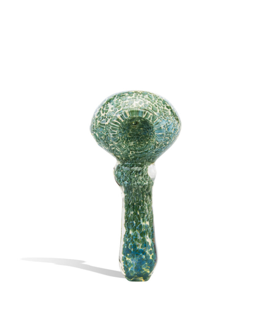 4 inch Fritted Colored Hand Pipe glass hand pipe on white background