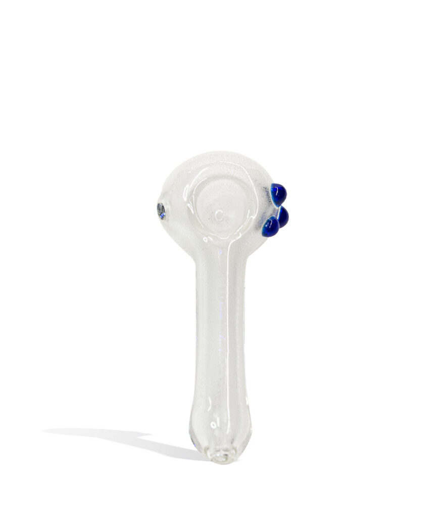 4 inch Glow in the Dark Hand Pipe glass hand pipe on white background