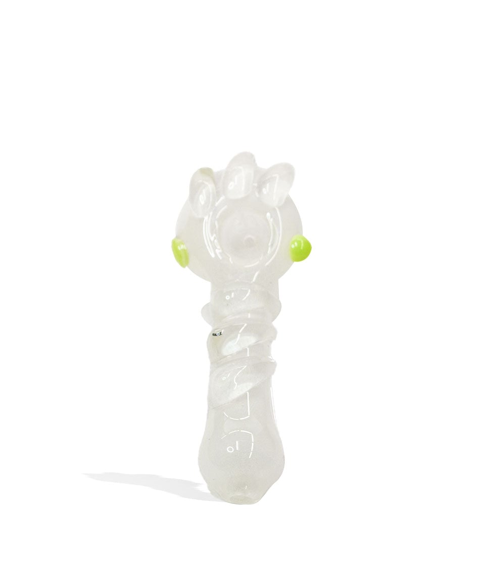 5 inch Heavy Glow in the Dark Hand Pipe glass hand pipe on white background