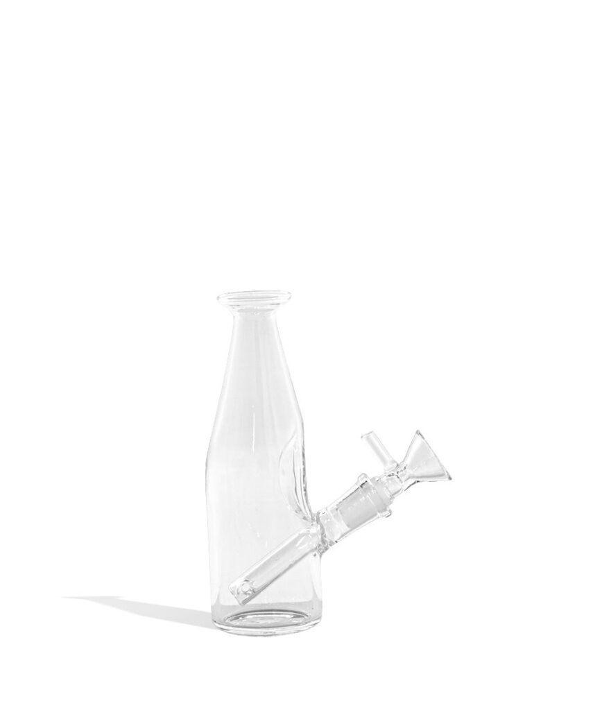 6 inch Bottle Styled Water Pipe with Built In Diffuser Downstem glass water pipe bong on white background