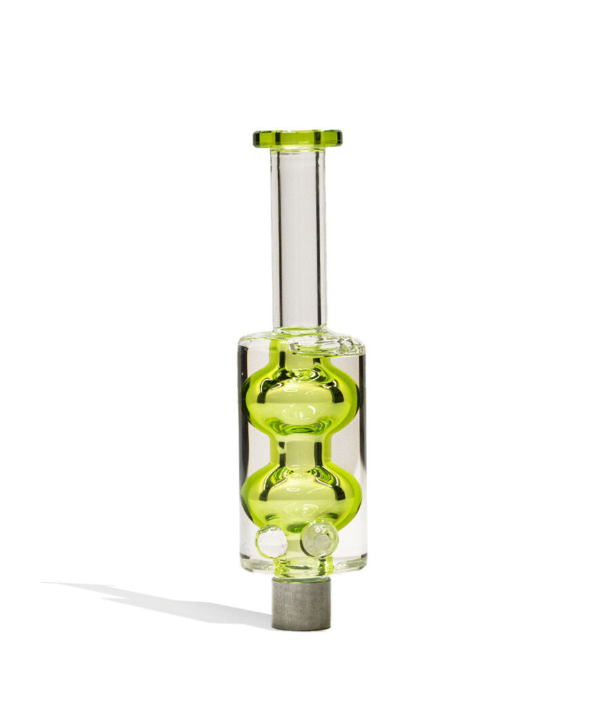 6 inch Glycerin Milky Colored Nectar Straw with Stainless Steel Tip nectar collector concentrate on white background