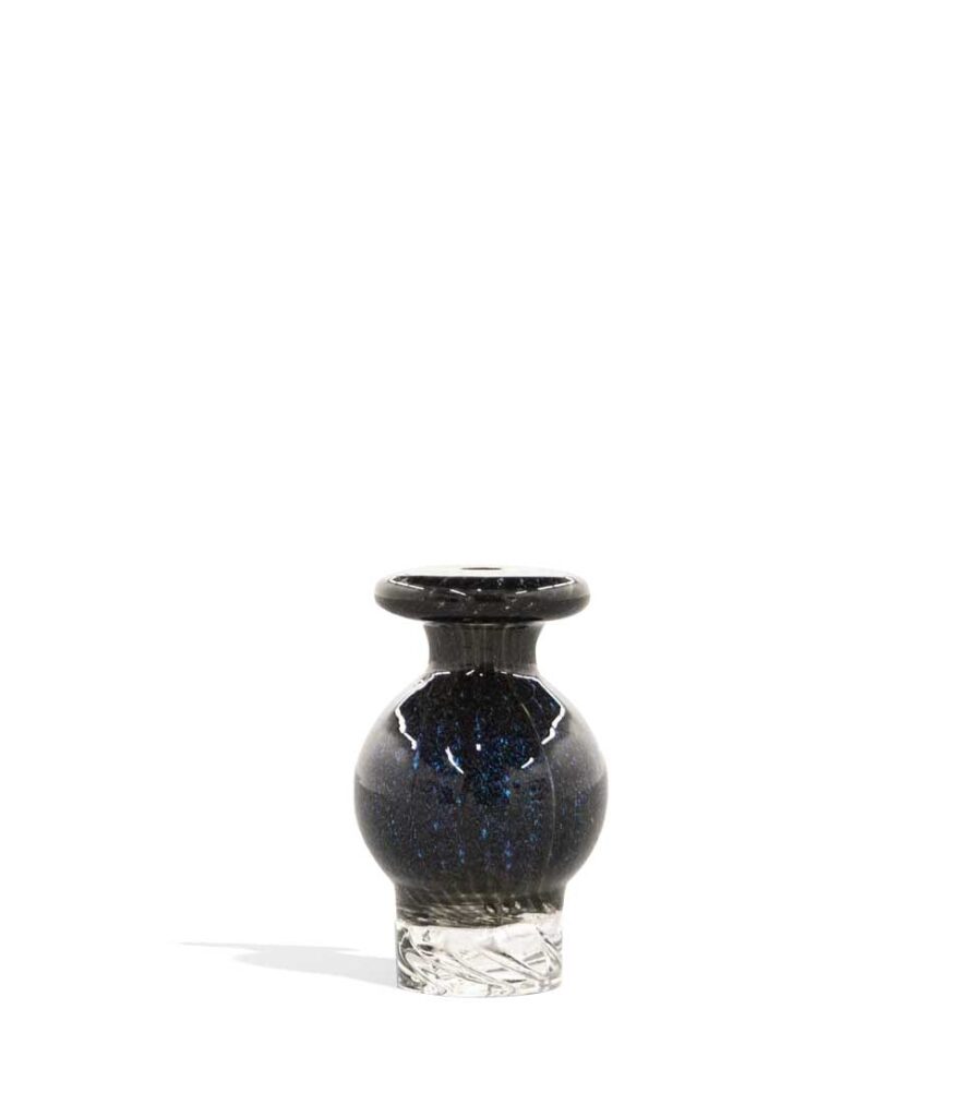 Boro Glass Vortex Carb Cap with Dicro Colors glass carb cap dab rig on white background