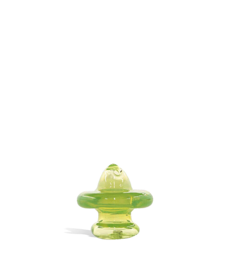 Candy Colored Carb Cap glass carb cap dab rig on white background