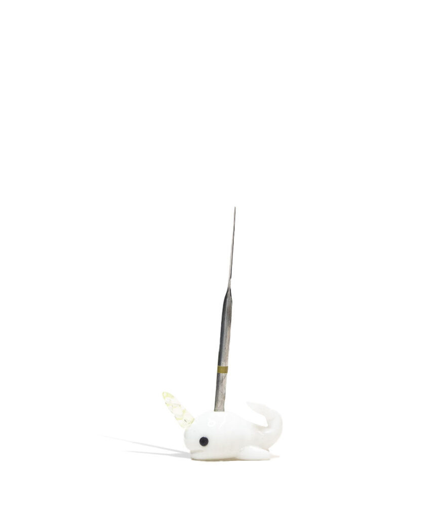 Empire Glassworks Radioactive Narwhal Dabber dab tool concentrate accessory on white background