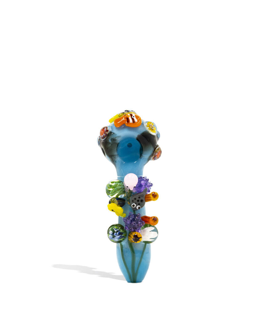 Empire Glassworks Great Barrier Reef Spoon Hand Pipe glass hand pipe on white background