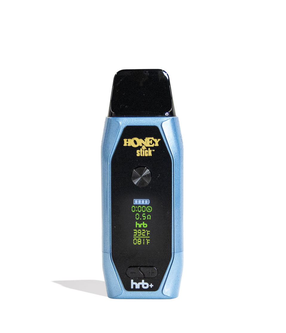 Blue Honeystick HRB Plus Vaporizer Front View on White Background
