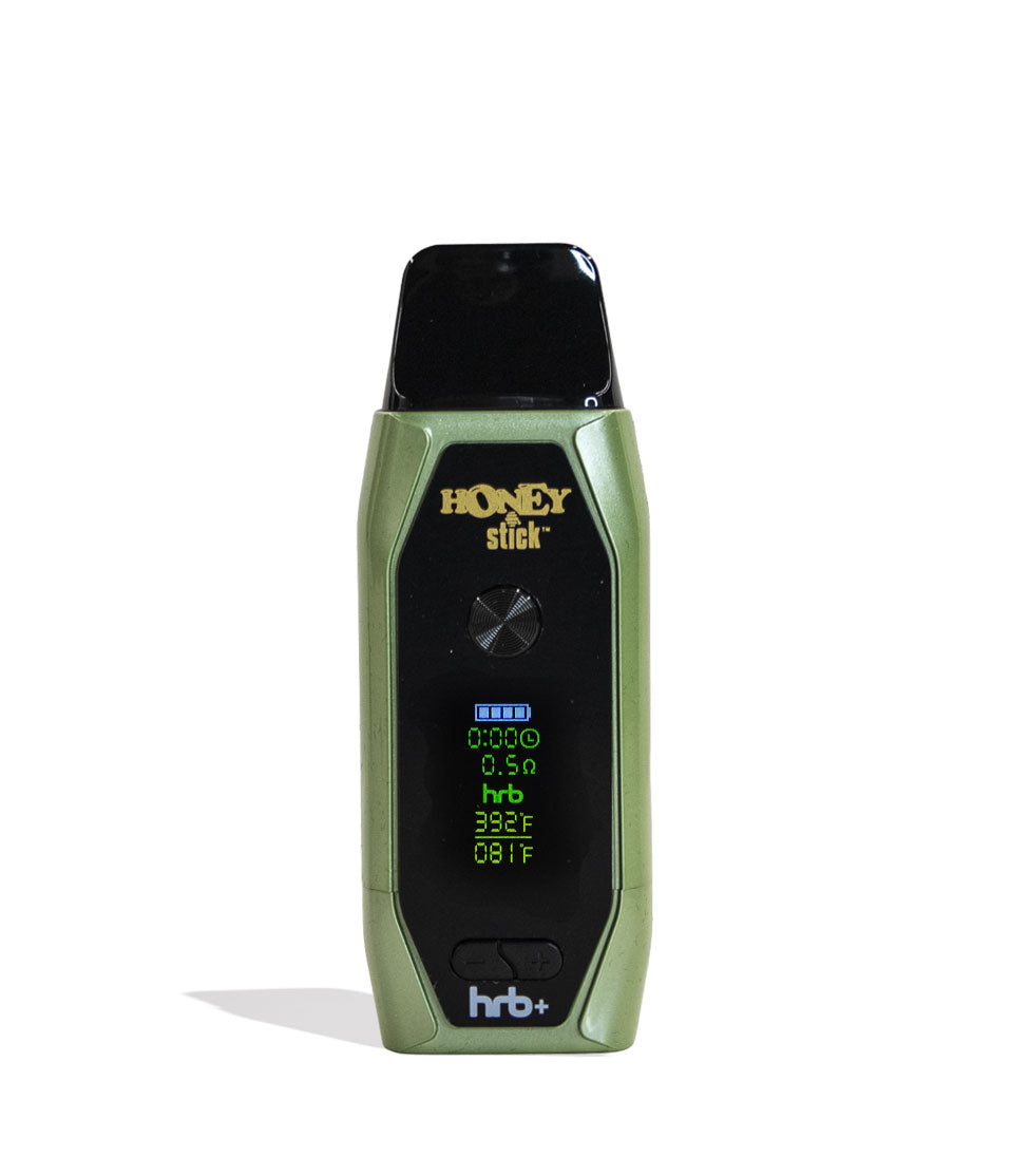 Green Honeystick HRB Plus Vaporizer Front View on White Background