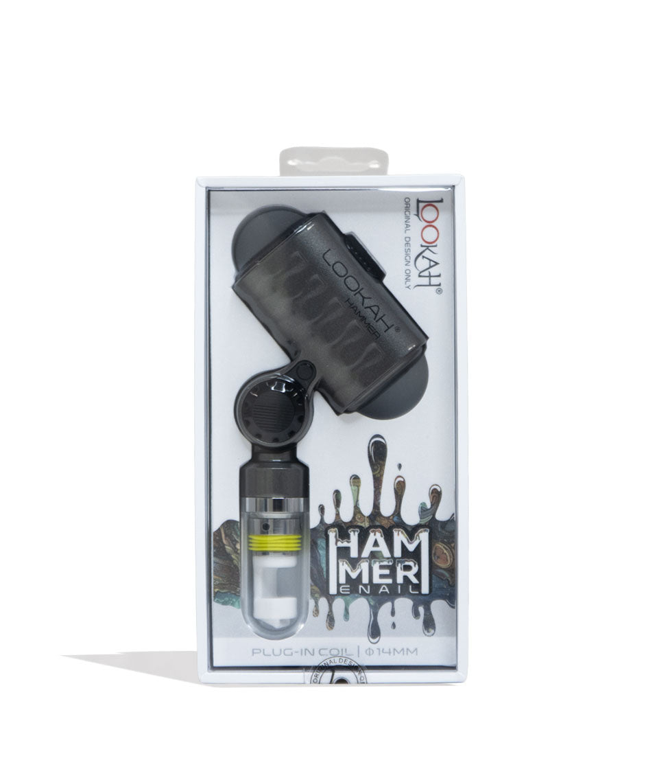 Grey Lookah Hammer Portable Enail Banger Packaging Front View on White Background