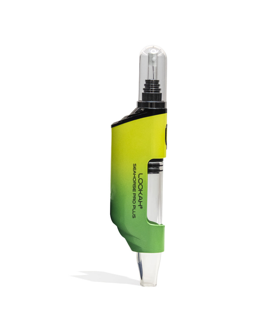 Lime Green Lookah Seahorse Pro Plus Gradient Edition Nectar Collector Front View on White Background