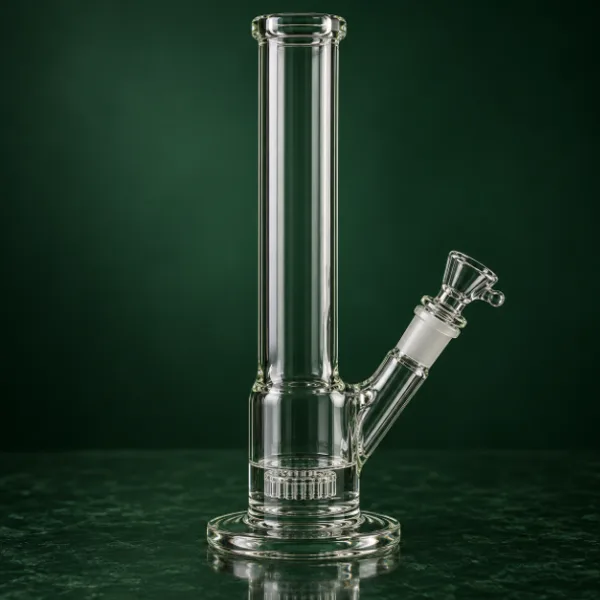 Straight tube water pipe with a showerhead percolator