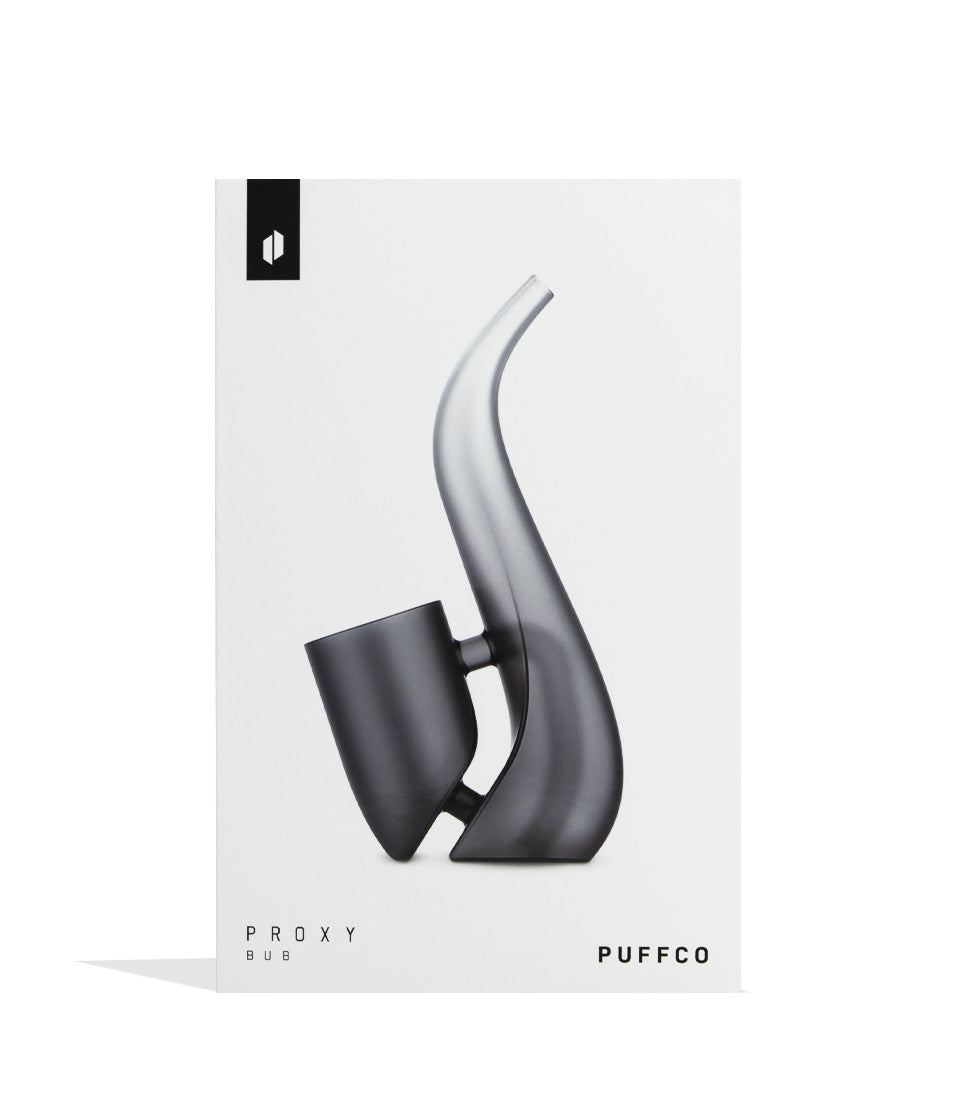 Onyx Puffco New Proxy Bubbler Attachment Packaging Front View on White Background