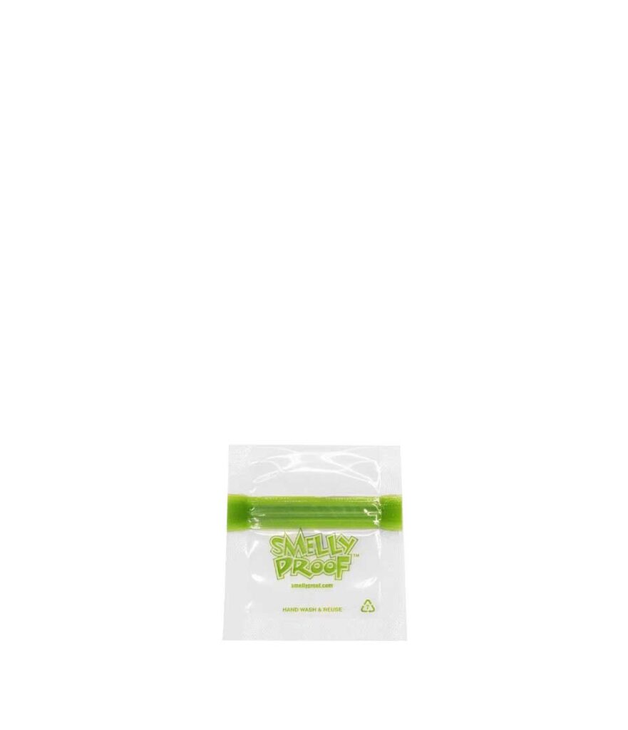 Smelly Proof Micro 2 Inch x 2 Inch Bag stash storage accessory on white background