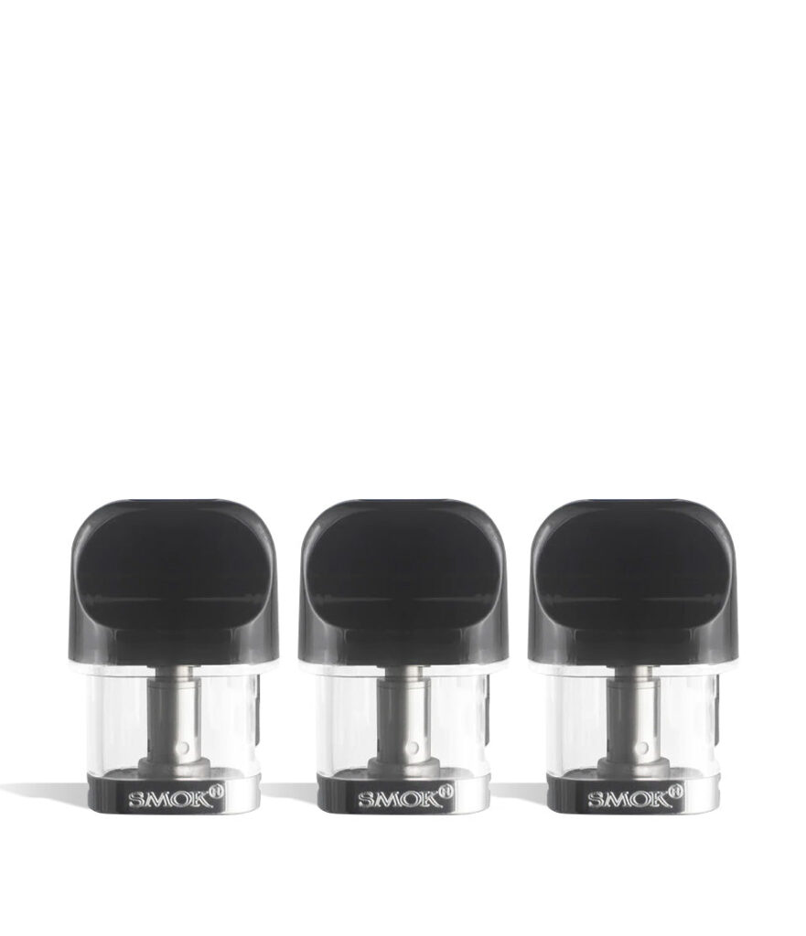 SMOK Novo Badge Pods Mesh 3pk replacement pod for SMOK vape on white background