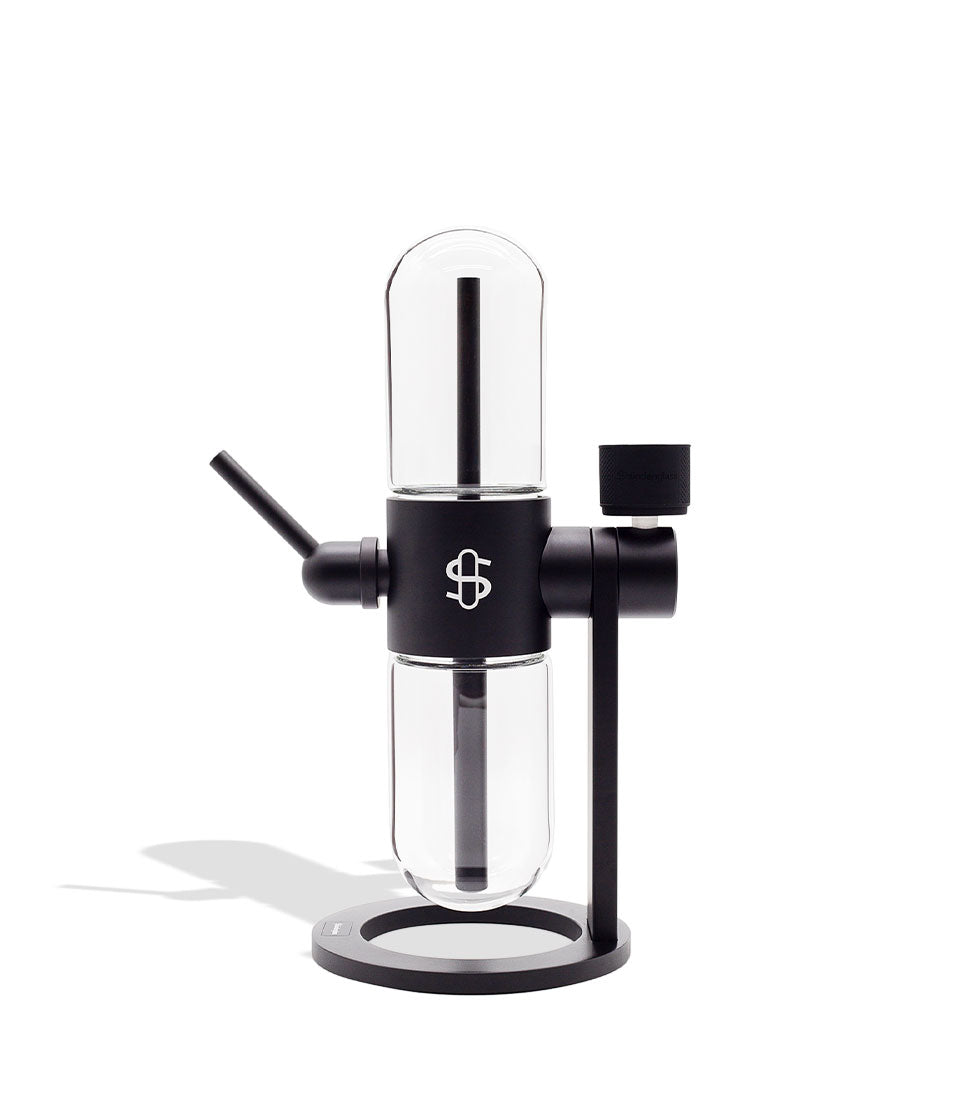 Black Stündenglass Gravity Infuser front view on white background