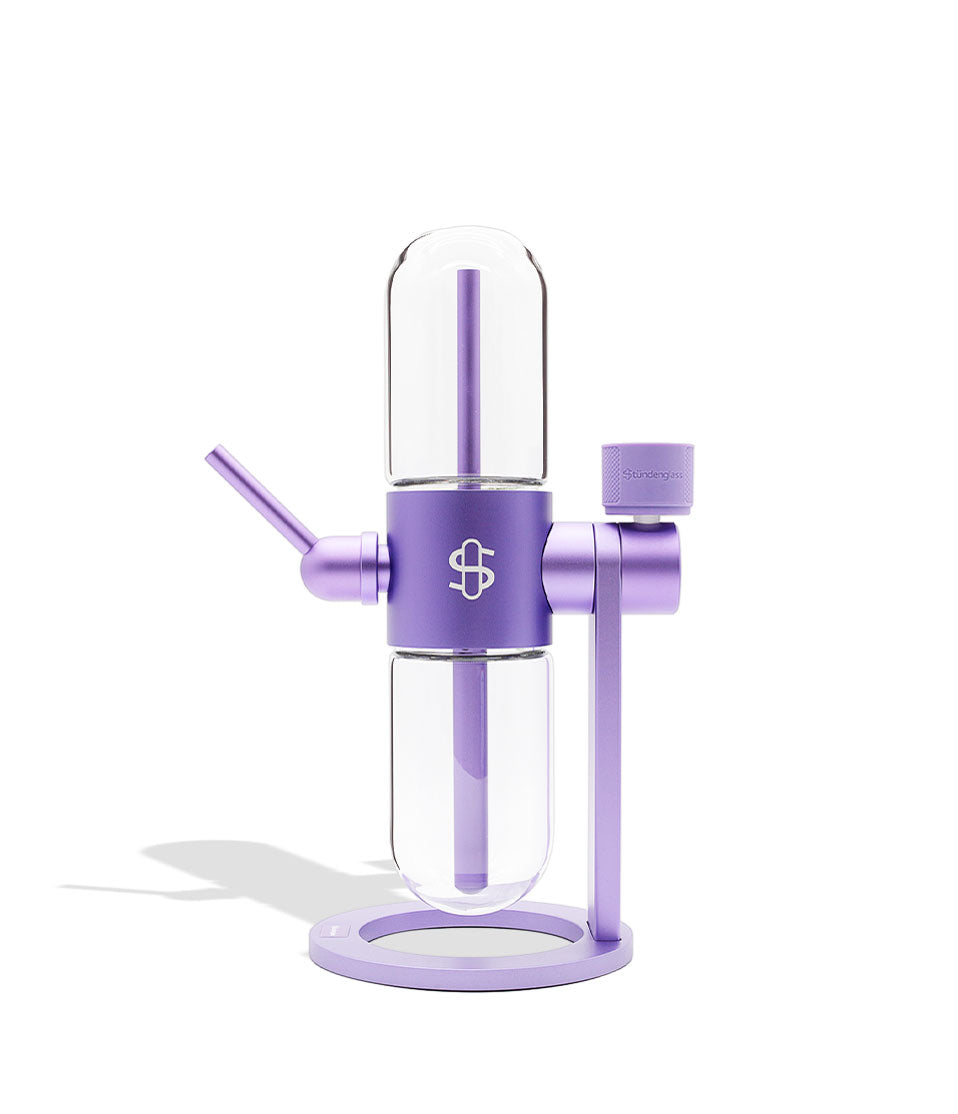 Violet Purple Stündenglass Gravity Infuser front view on white background