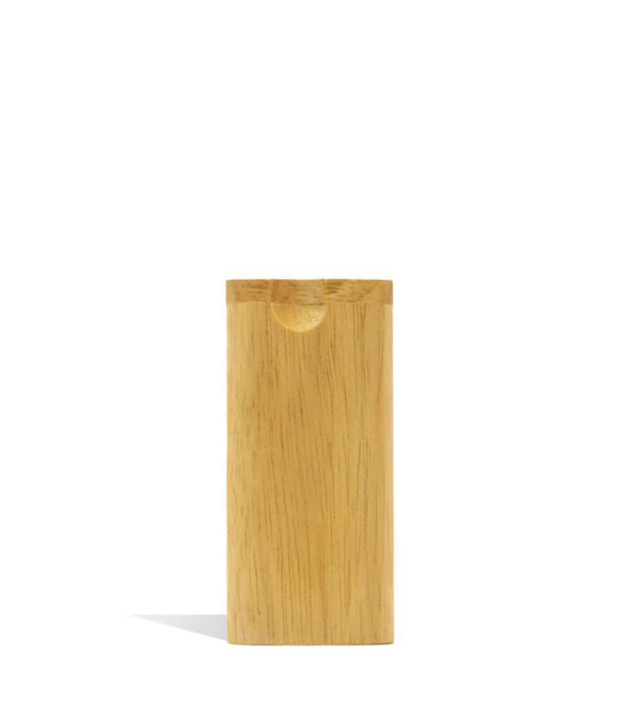 Wood Dugout with Long Bat glass hand pipe on white background