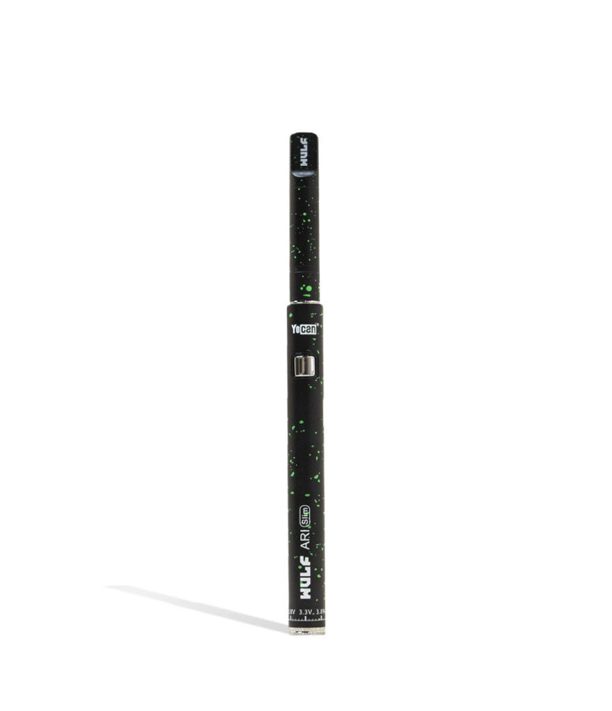 Wulf Mods ARI Slim Concentrate Kit 510 cartridge battery vape pen on white background