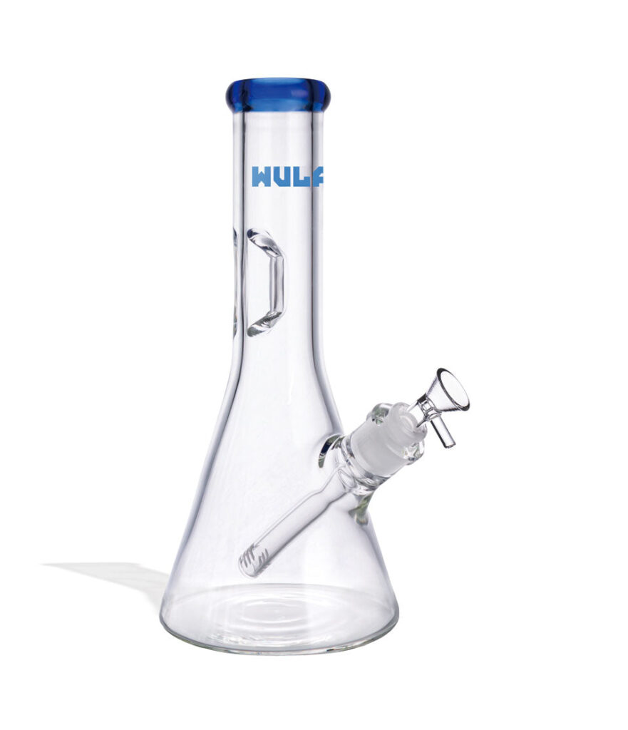 Wulf Mods 7mm 12inch Beaker Water Pipe glass water pipe bong on white background
