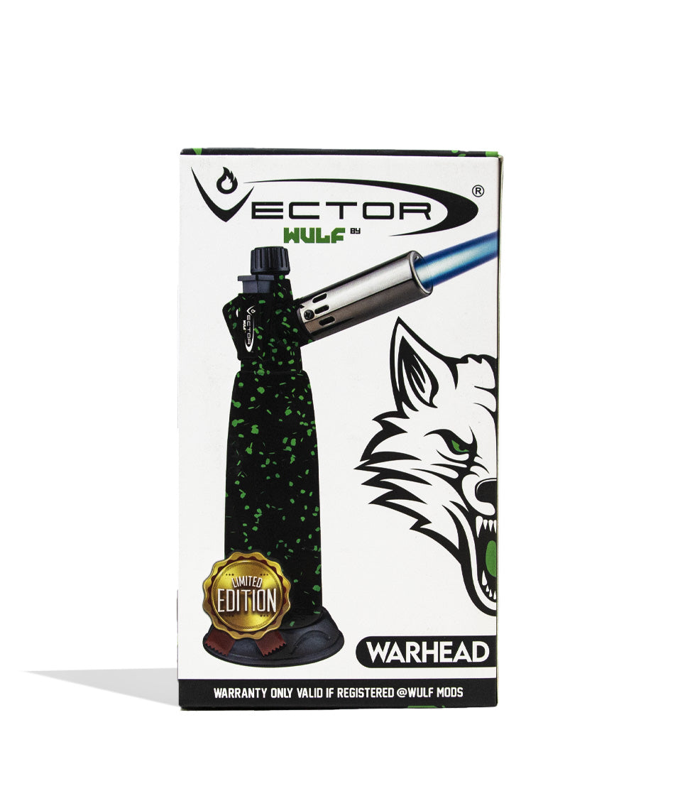 Black Green Spatter Wulf Mods Warhead Torch Packaging on white background